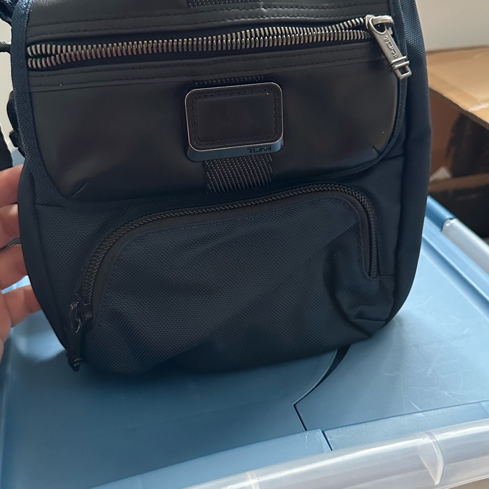 Tumi Blue Backpack Sleek Durable Professional - image 2